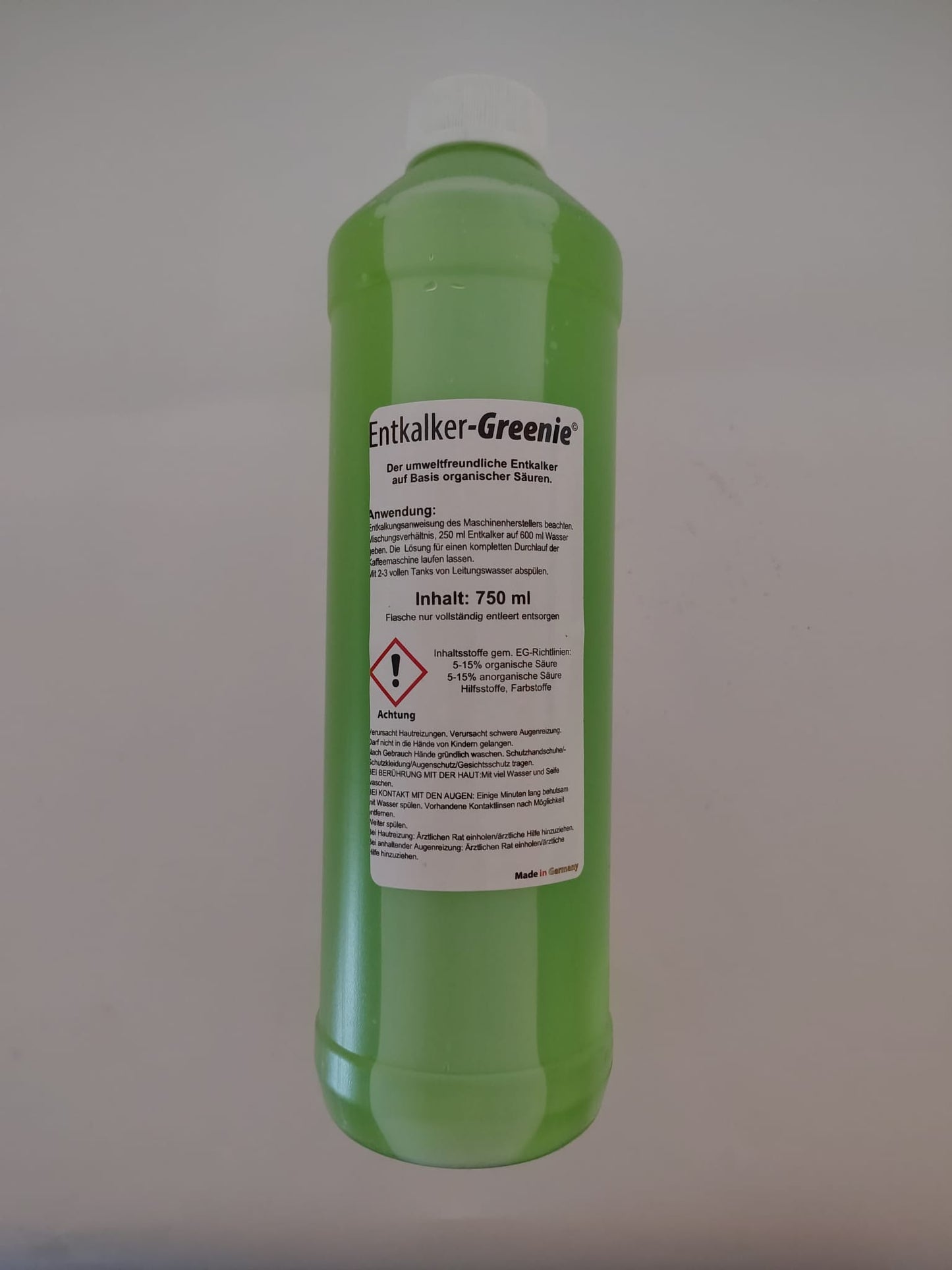 lujoCLEAN Descaler Greenie – 750 ml | Umweltfreundlicher Entkalker für Kaffeemaschinen