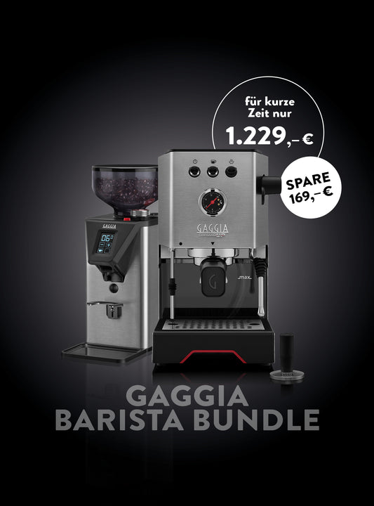 EXKLUSIVE AKTION GAGGIA BARISTA BUNDLE! / Gaggia Classic UP + MDF 55 Kaffeemühle + 5 Jahre Garantie